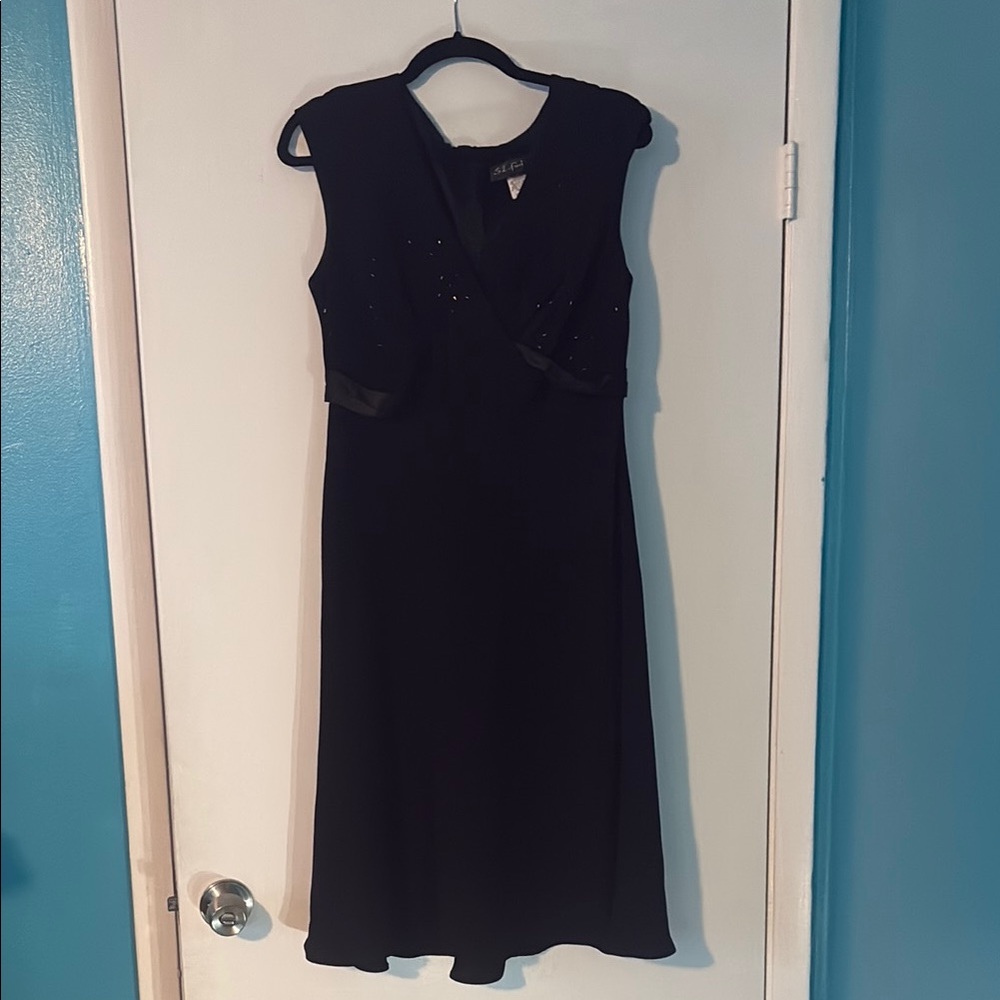 S.L. Fashions Black Midi Dress